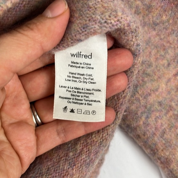 Aritzia WIlfred Chapais Pink-Multi-Coloured Crew-Neck Wool-Blend Sweater - Picture 6 of 10